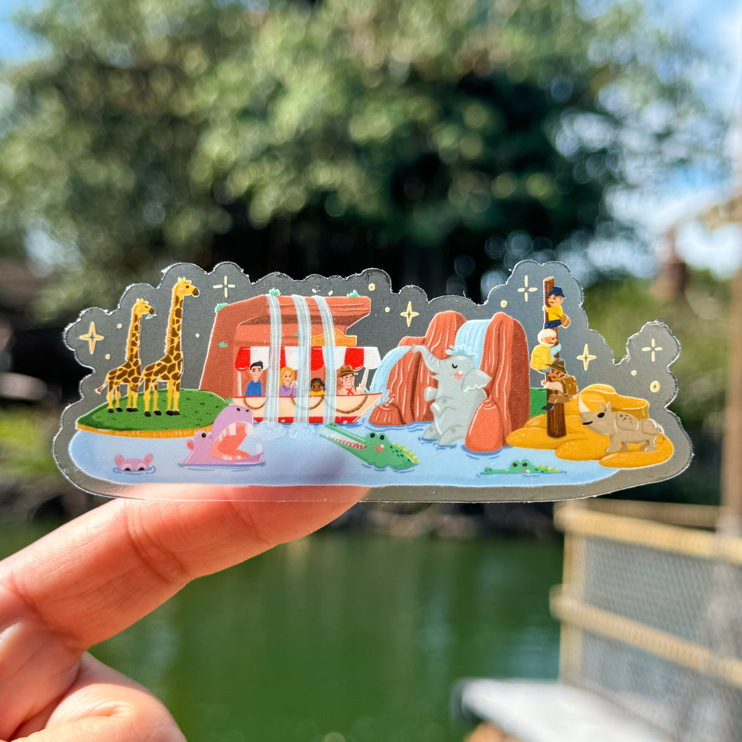 Jungle Cruise Landmarks Transparent Sticker