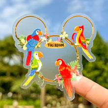 Load image into Gallery viewer, Enchanted Tiki Birds Wreath Transparent Sticker
