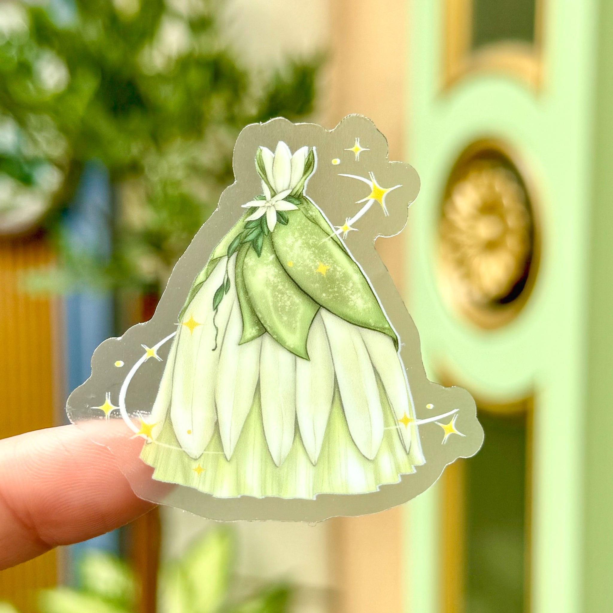 Tiana Princess Dress Transparent Sticker  Wish Upon Magic