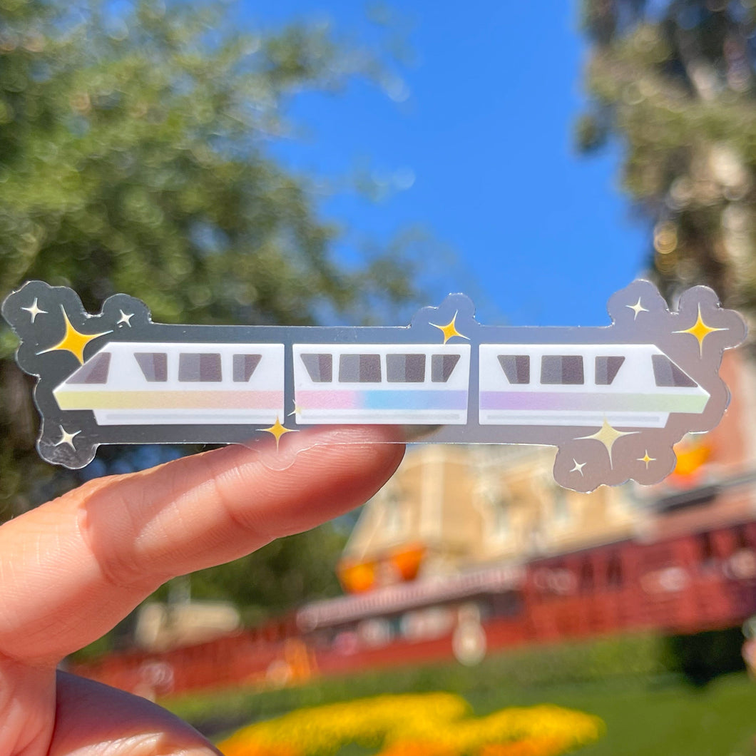 Rainbow Monorail Transparent Sticker