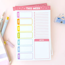 Load image into Gallery viewer, Rainbow Multipurpose Weekly Planner Notepad
