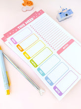 Load image into Gallery viewer, Rainbow Multipurpose Weekly Planner Notepad
