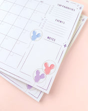 Load image into Gallery viewer, Balloons Undated *Monthly* Planner Notepad
