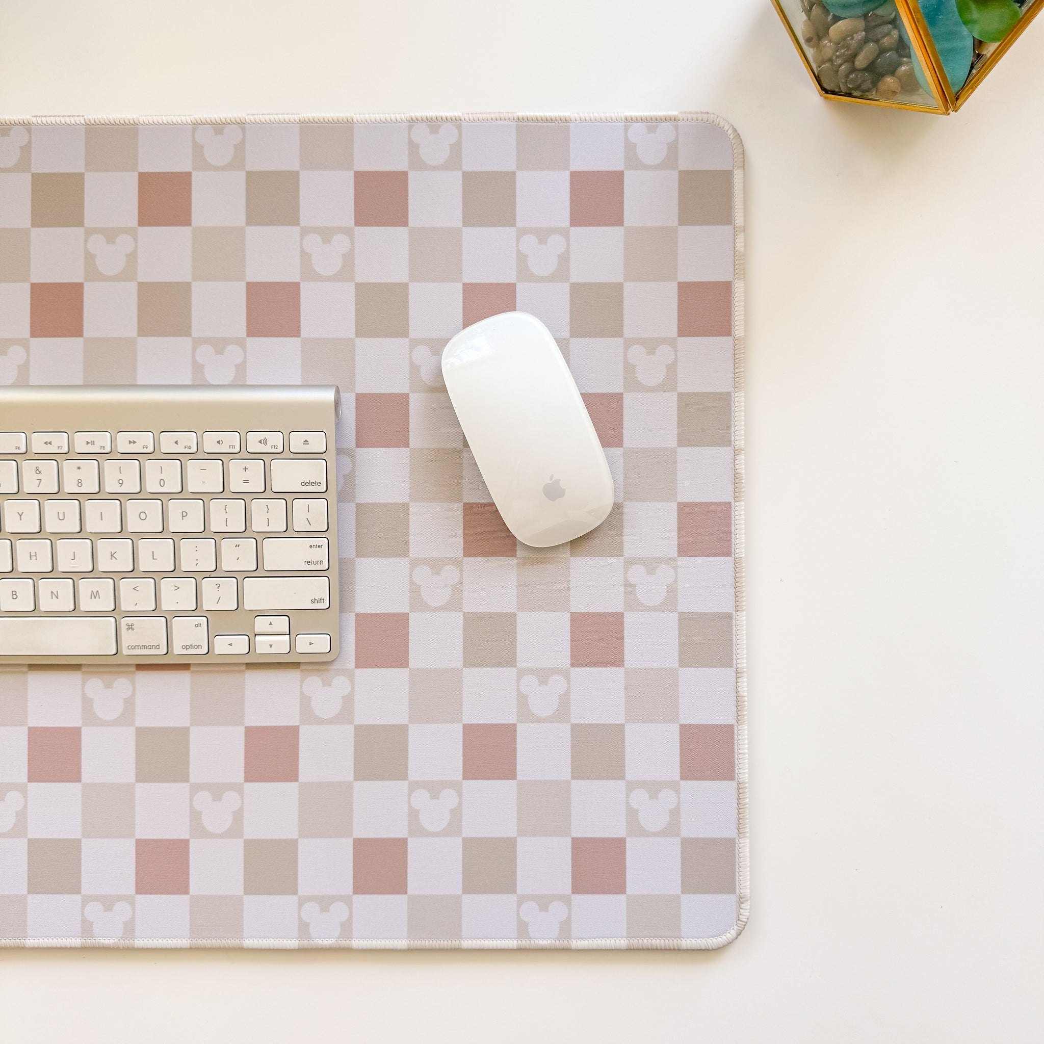 Retro Chess Board Desk Mat,Orange Checker Gaming Mouse Pad Xxl Extended Pad Mat Office Computer Keyboard Non Slip Base Stitched Eges Mousepad 31 5x11 - View #4