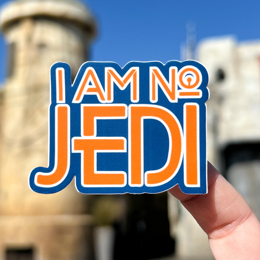 I Am No Jedi Transparent Sticker