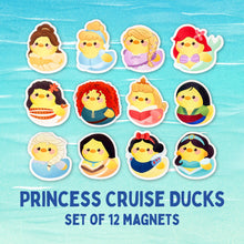 Load image into Gallery viewer, 12-Pack Princess Ducks Cruise Magnets
