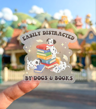 Load image into Gallery viewer, Easily Distracted By Dogs &amp; Books Sticker
