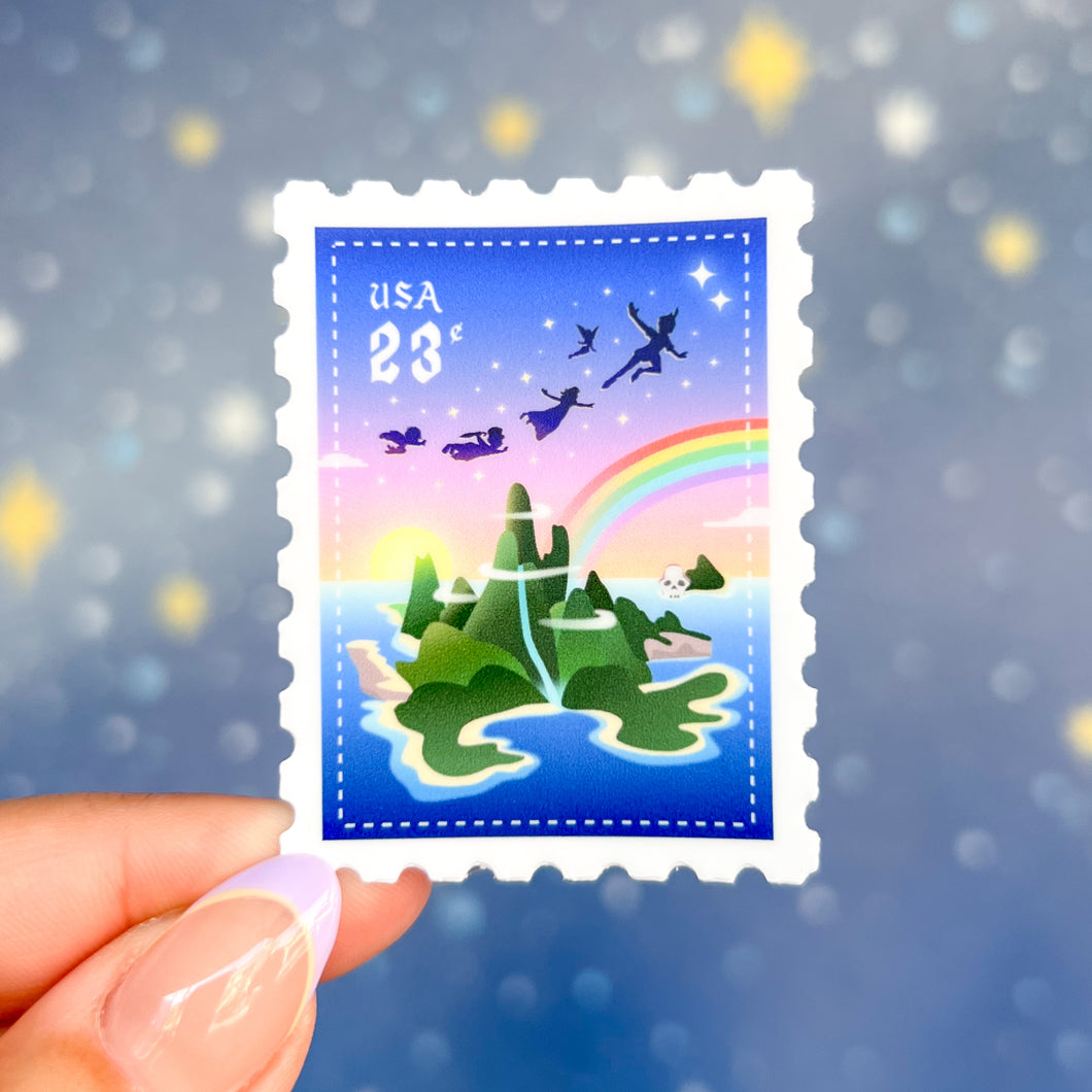 Peter Pan Postage Stamp Sticker