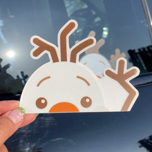 Load image into Gallery viewer, Frozen Snowman Peeker Car Decal
