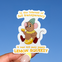 Load image into Gallery viewer, Not Easy Peasy Lemon Squeezy Sticker
