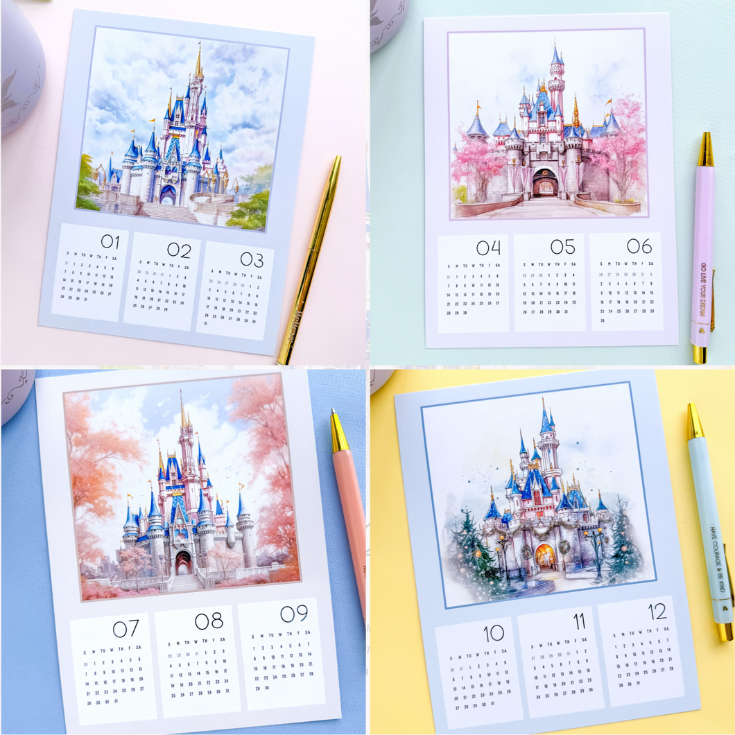 2024 Castle Calendar Cards (Set of 4)