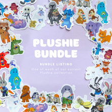 Load image into Gallery viewer, Plushie Animals Sticker Bundle (31 Total)
