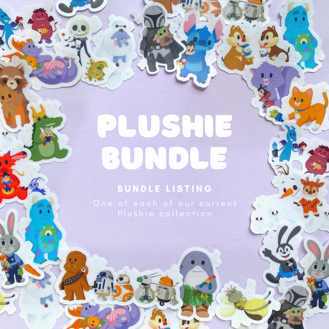Plushie Animals Sticker Bundle (23 Total)
