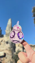 Load and play video in Gallery viewer, BB Pink Droid Holographic Sticker
