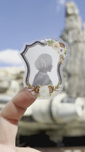 Load and play video in Gallery viewer, Princess Leia Floral Crest Transparent Sticker
