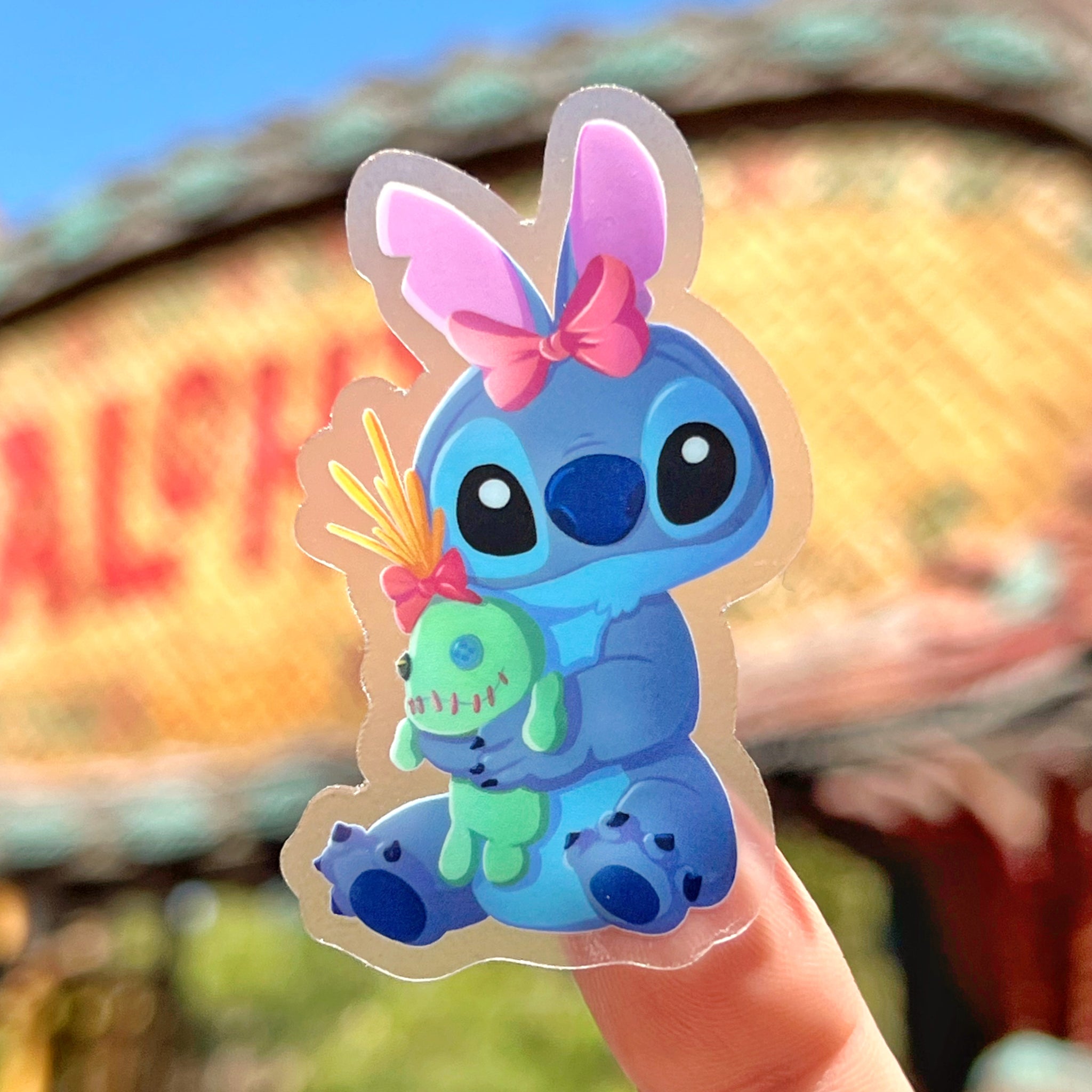 Stitch Bunny Ears Transparent Sticker – Wish Upon Magic