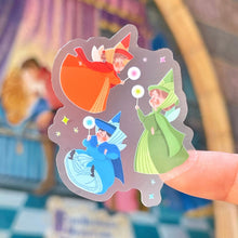 Load image into Gallery viewer, Good Fairies Flora Fauna Merryweather Transparent Sticker
