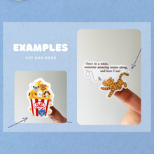 Load image into Gallery viewer, 8 Pack Imperfect Oops Mystery (7 Stickers + 1 Decal/Sheet/Magnet)
