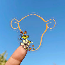 Load image into Gallery viewer, Tigger Wildflower Wreath Transparent  Sticker
