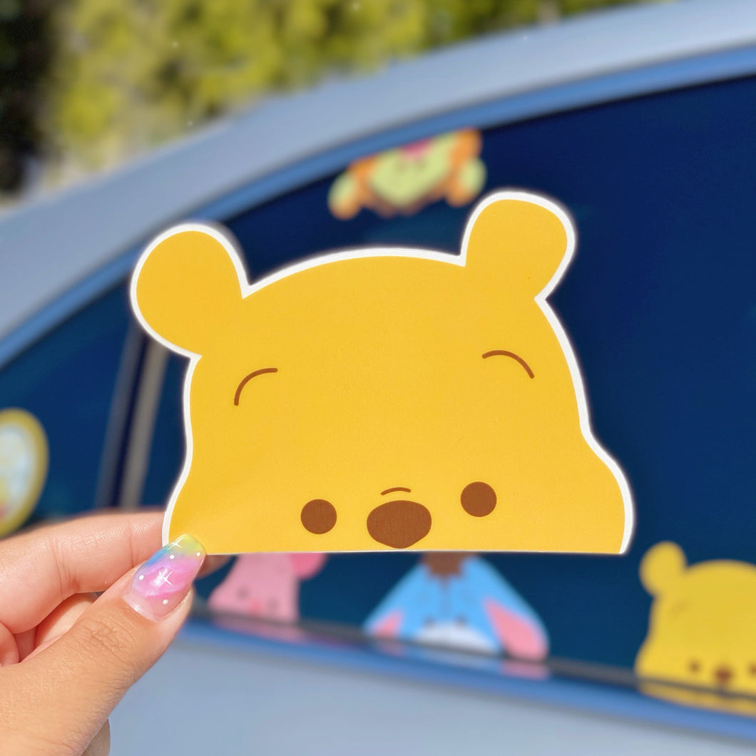 Pooh Peeker Car Decal