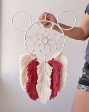 Load image into Gallery viewer, Feather Minimalistic Mickey Macrame
