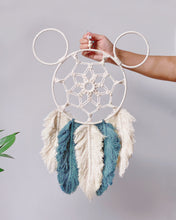 Load image into Gallery viewer, Feather Minimalistic Mickey Macrame
