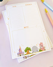 Load image into Gallery viewer, Everyday To Dos WDW Park Landmarks Planner Notepad
