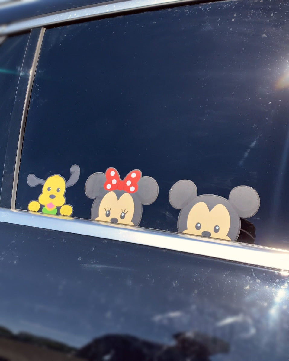 Mickey Peeker Car Decal