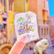 Load image into Gallery viewer, Luca &amp; Alberto Friendship Doodle Transparent Sticker
