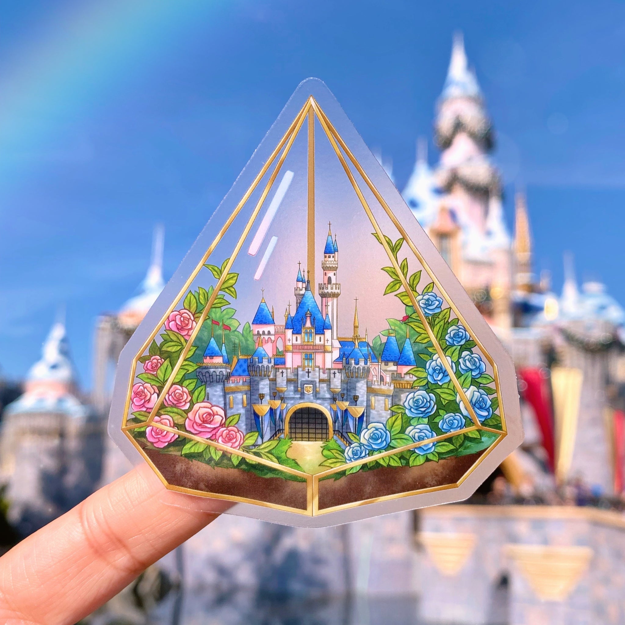 Sleeping Beauty Castle Terrarium Transparent Sticker – Wish Upon Magic