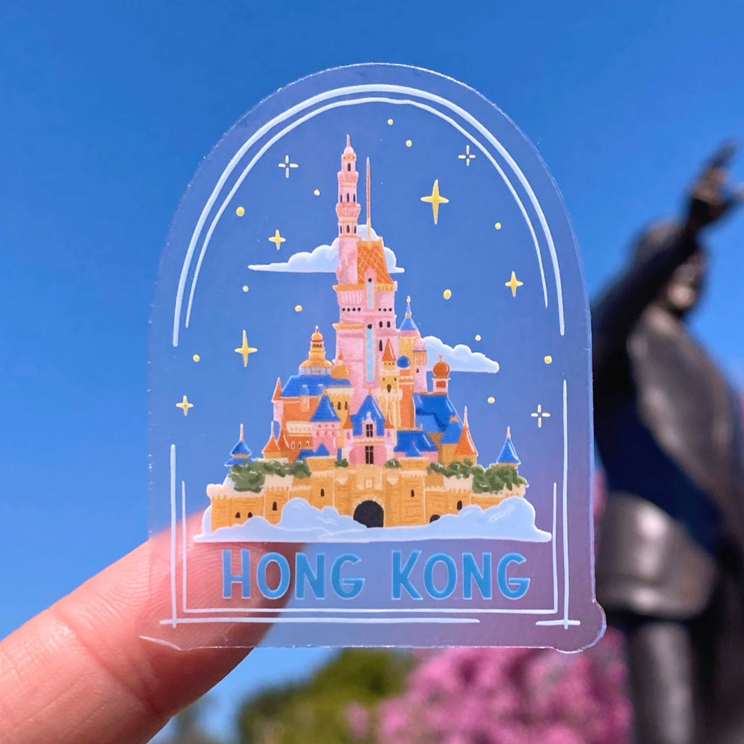 Hong Kong Castle in the Sky Transparent Sticker
