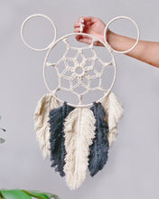 Load image into Gallery viewer, Feather Minimalistic Mickey Macrame
