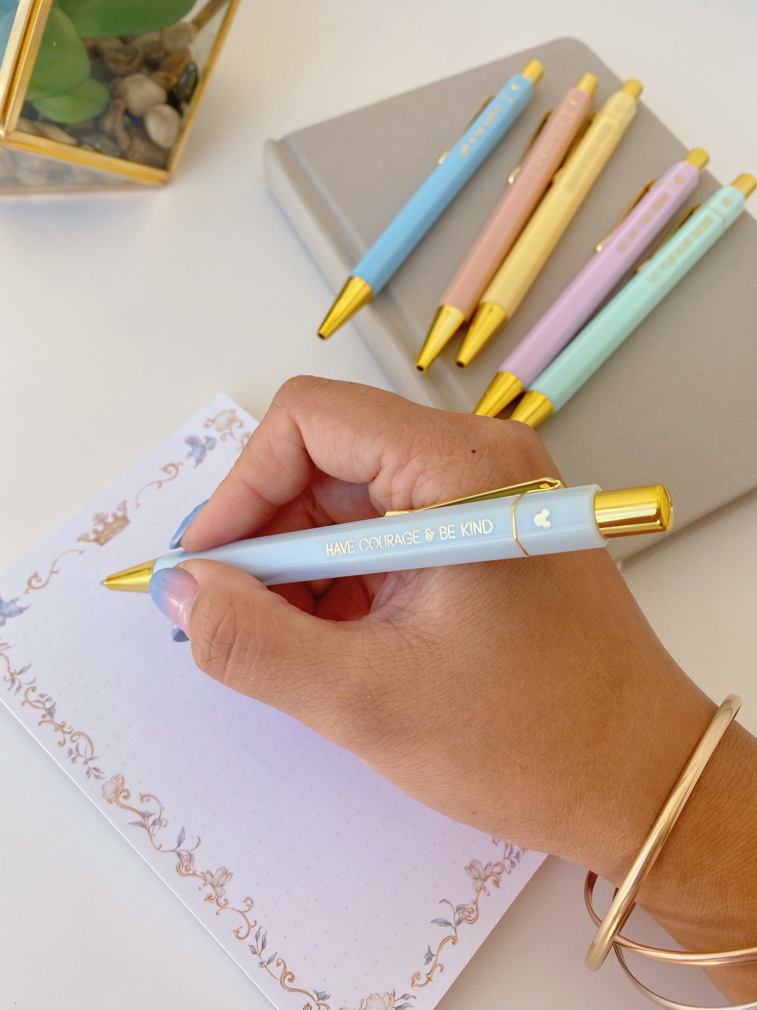 Princess Quote Gold Pens- Ariel, Belle, Moana (Set of 3) – Wish Upon Magic