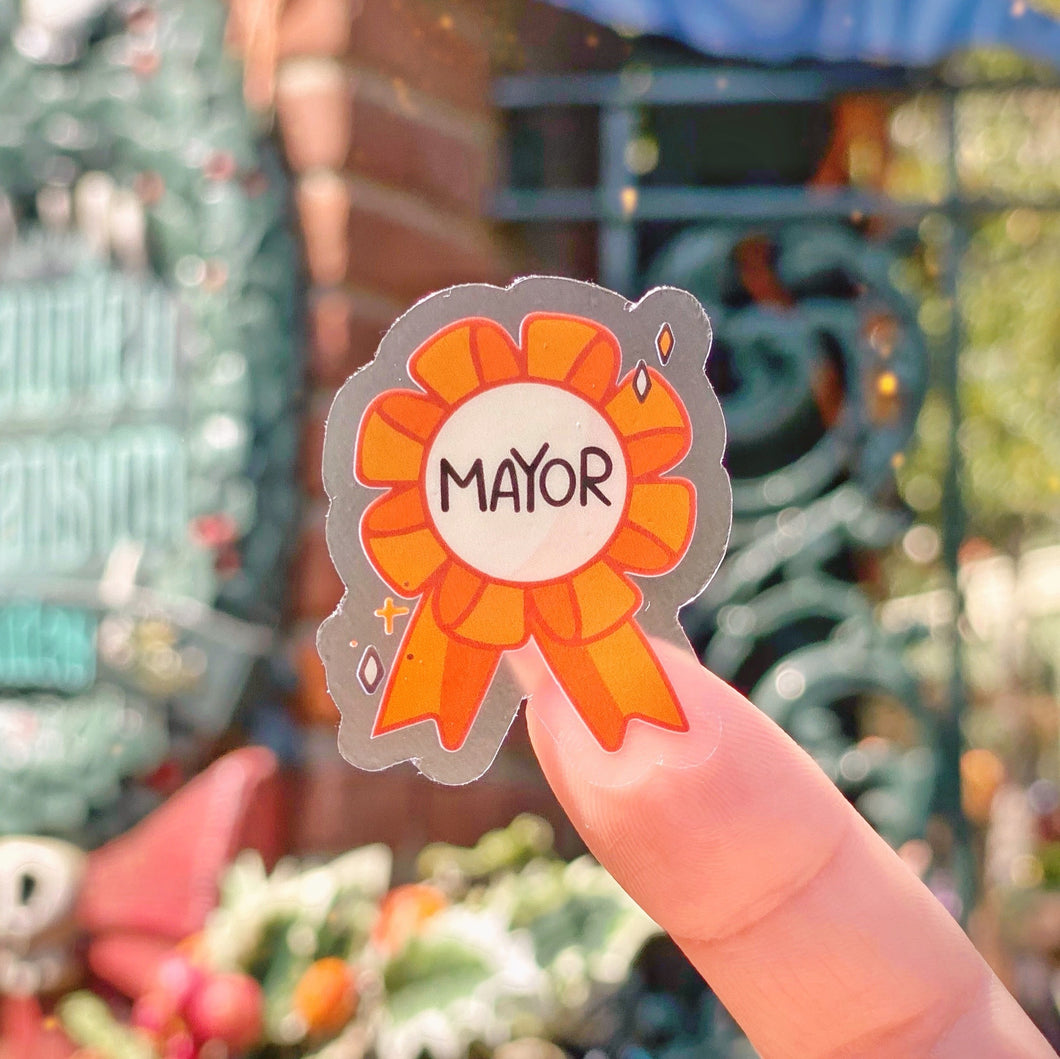 Mayor Badge Nightmare Before Christmas Transparent Sticker
