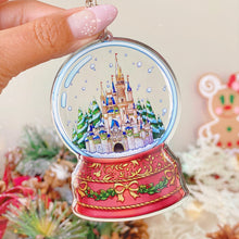 Load image into Gallery viewer, Castle Snow Globe Acrylic Charm
