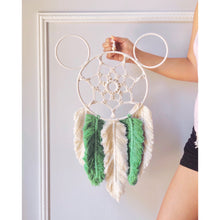 Load image into Gallery viewer, Feather Minimalistic Mickey Macrame
