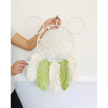 Load image into Gallery viewer, Feather Minimalistic Mickey Macrame
