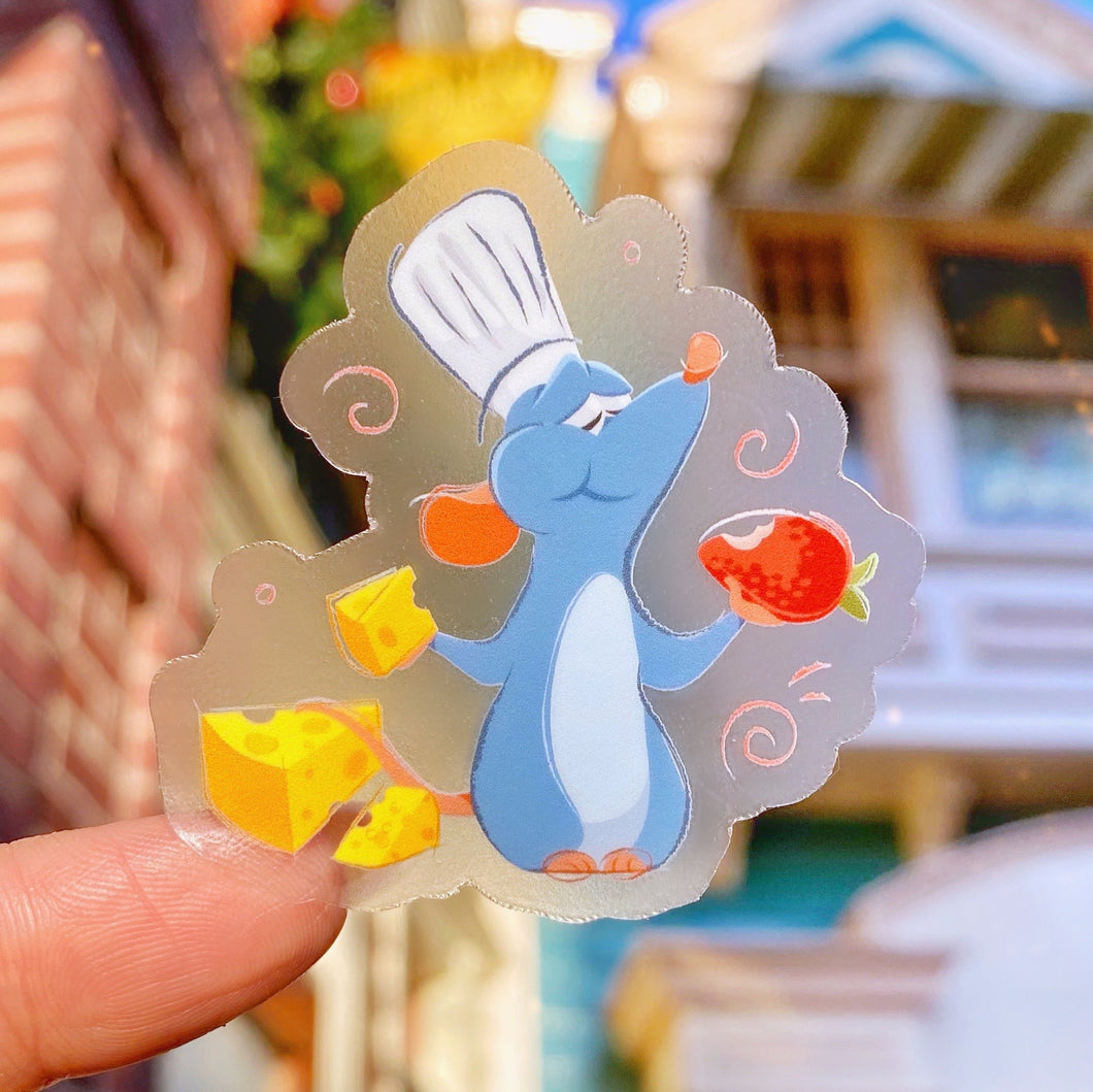 Remy Seeing Flavors Ratatouille Transparent Sticker