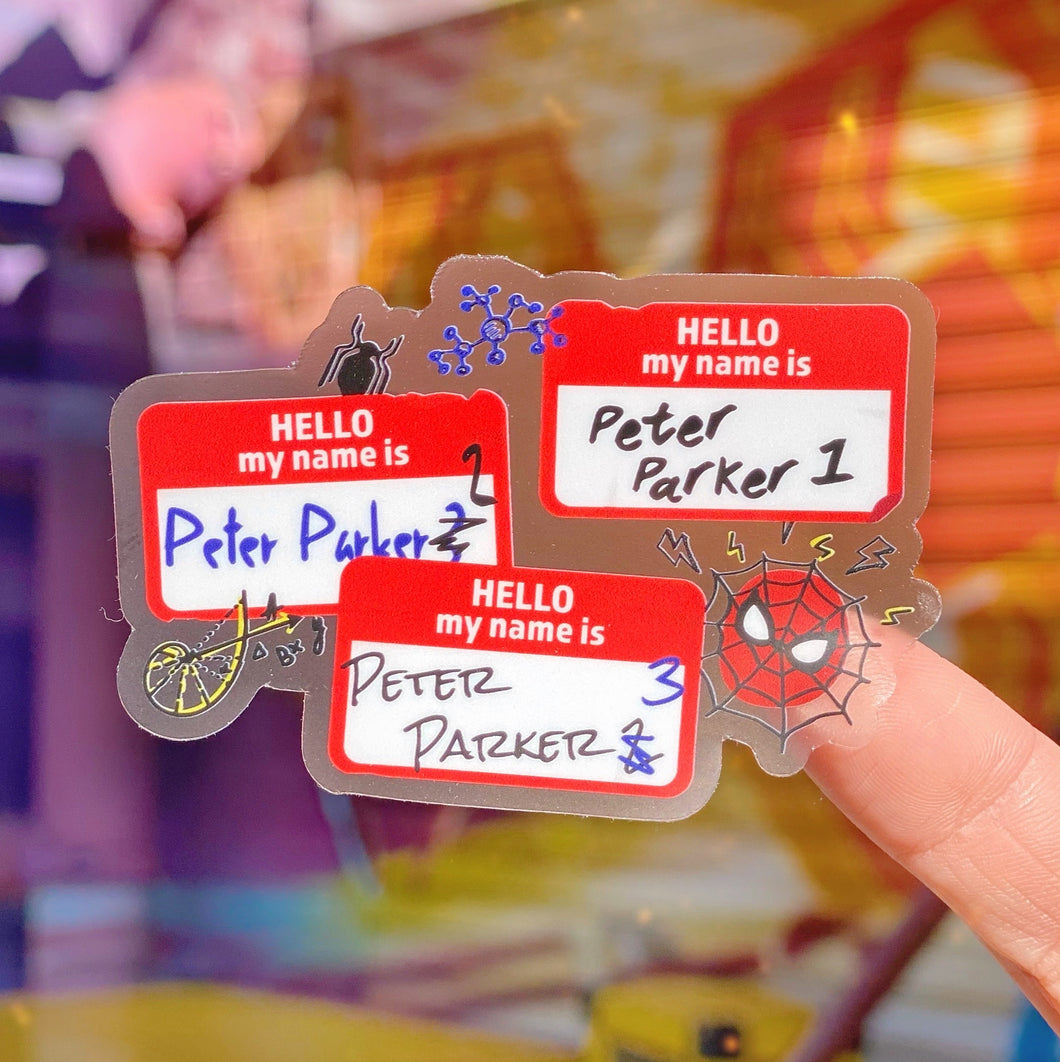 Peter Parkers Transparent Sticker