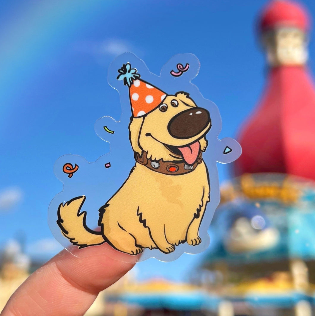 Party Dug Transparent Sticker