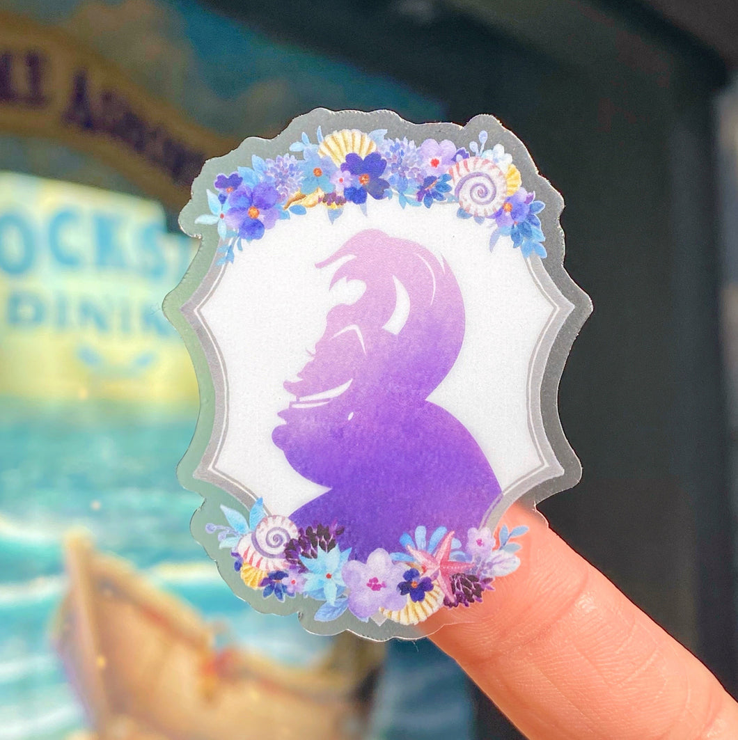Ursula Floral Crest Transparent Sticker