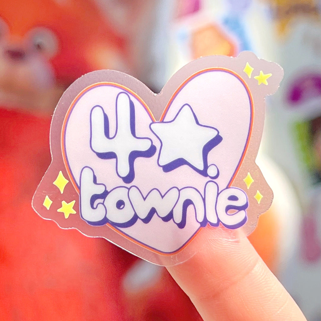 4 Townie Fangirl Transparent Sticker