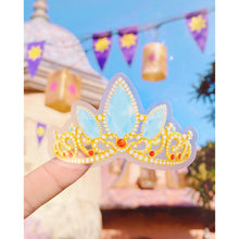 Load image into Gallery viewer, Rapunzel Crown Transparent Stickers

