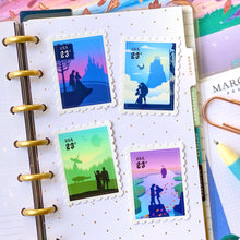 Load image into Gallery viewer, Meg &amp; Hercules Postage Stamp Sticker
