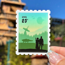 Load image into Gallery viewer, Pocahontas &amp; John Smith Postage Stamp Sticker
