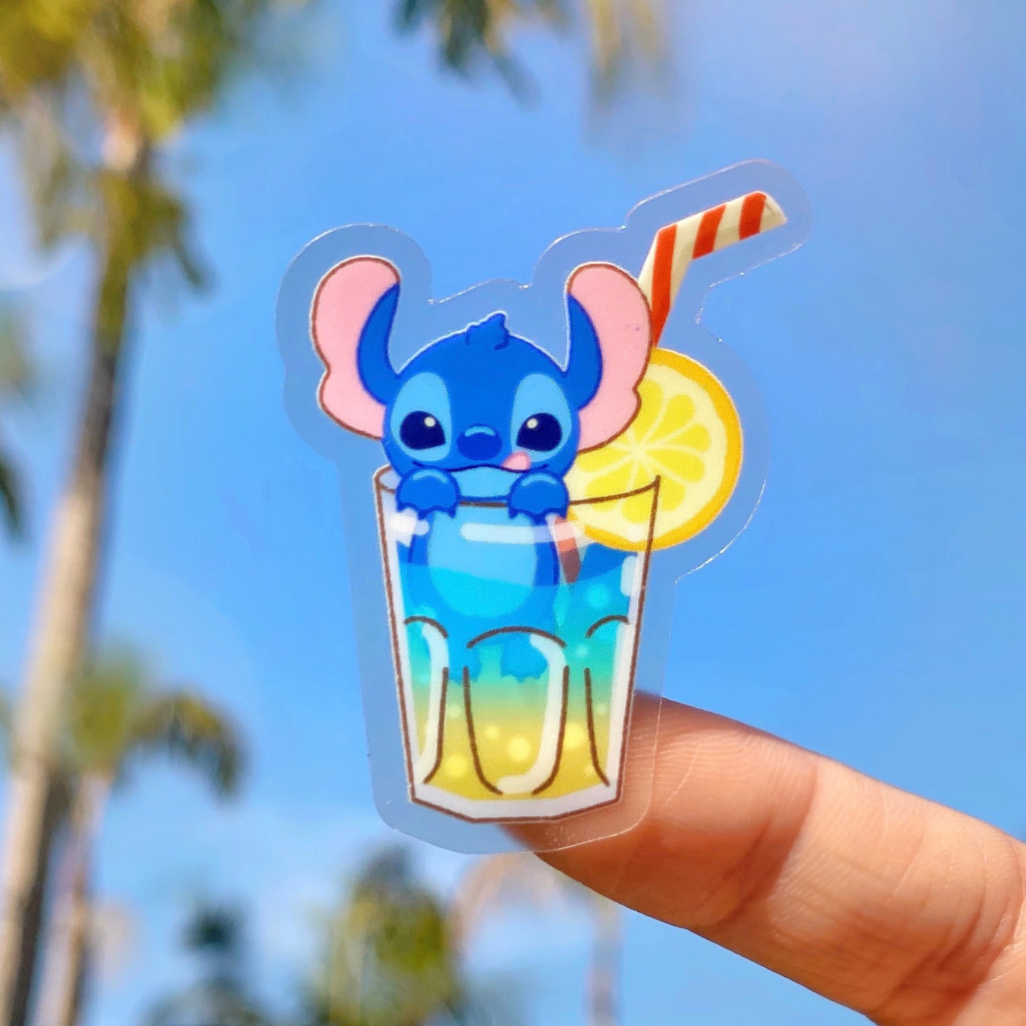 Stitch Lemonade Transparent Sticker – Wish Upon Magic