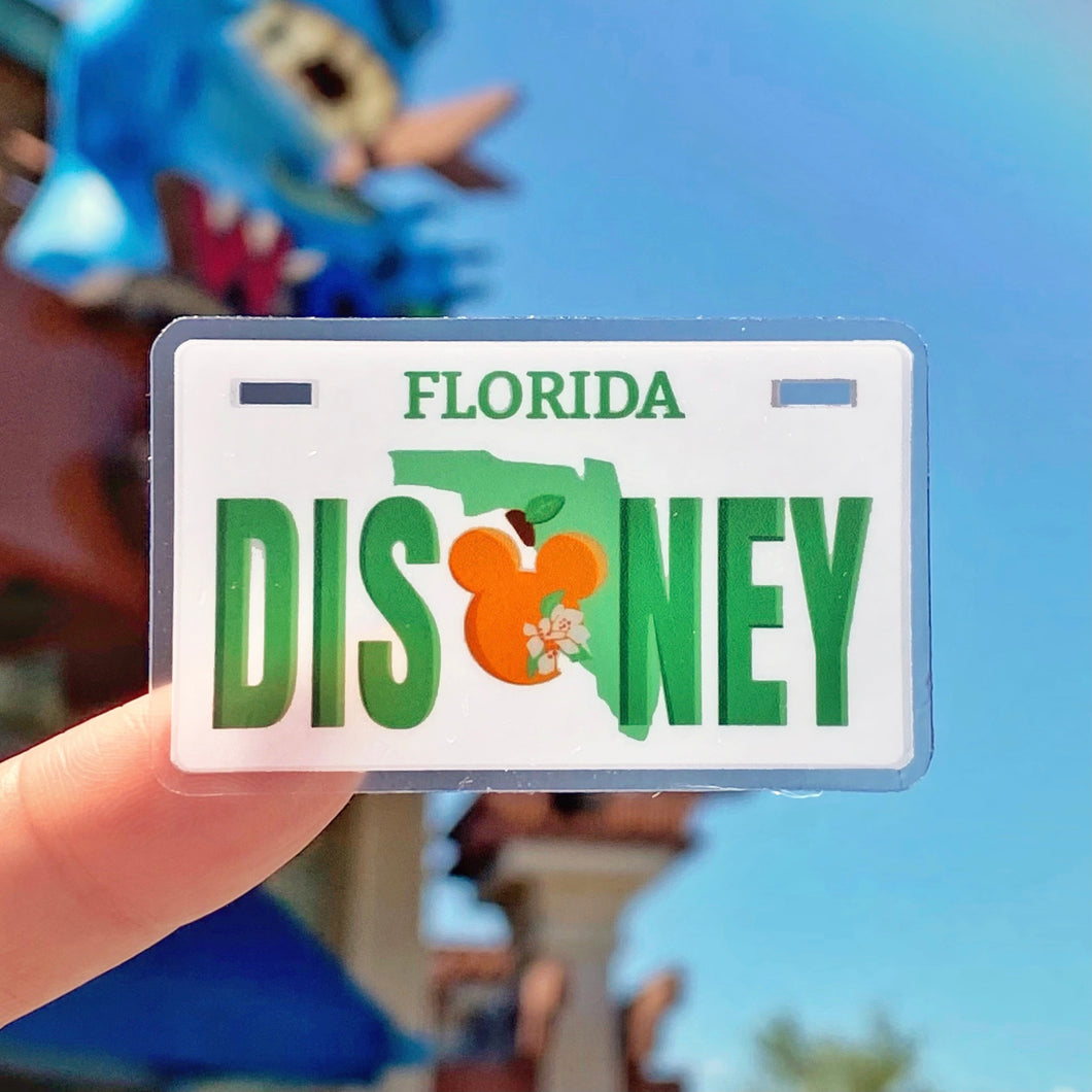 Florida License Plate Transparent  Sticker