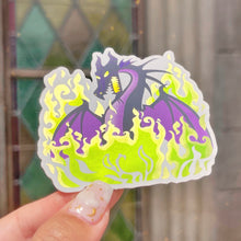 Load image into Gallery viewer, Maleficent Dragon Matte Holographic Sticker
