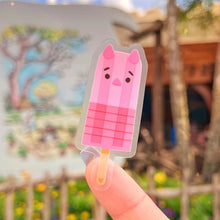 Load image into Gallery viewer, Piglet Popsicle Transparent  Sticker
