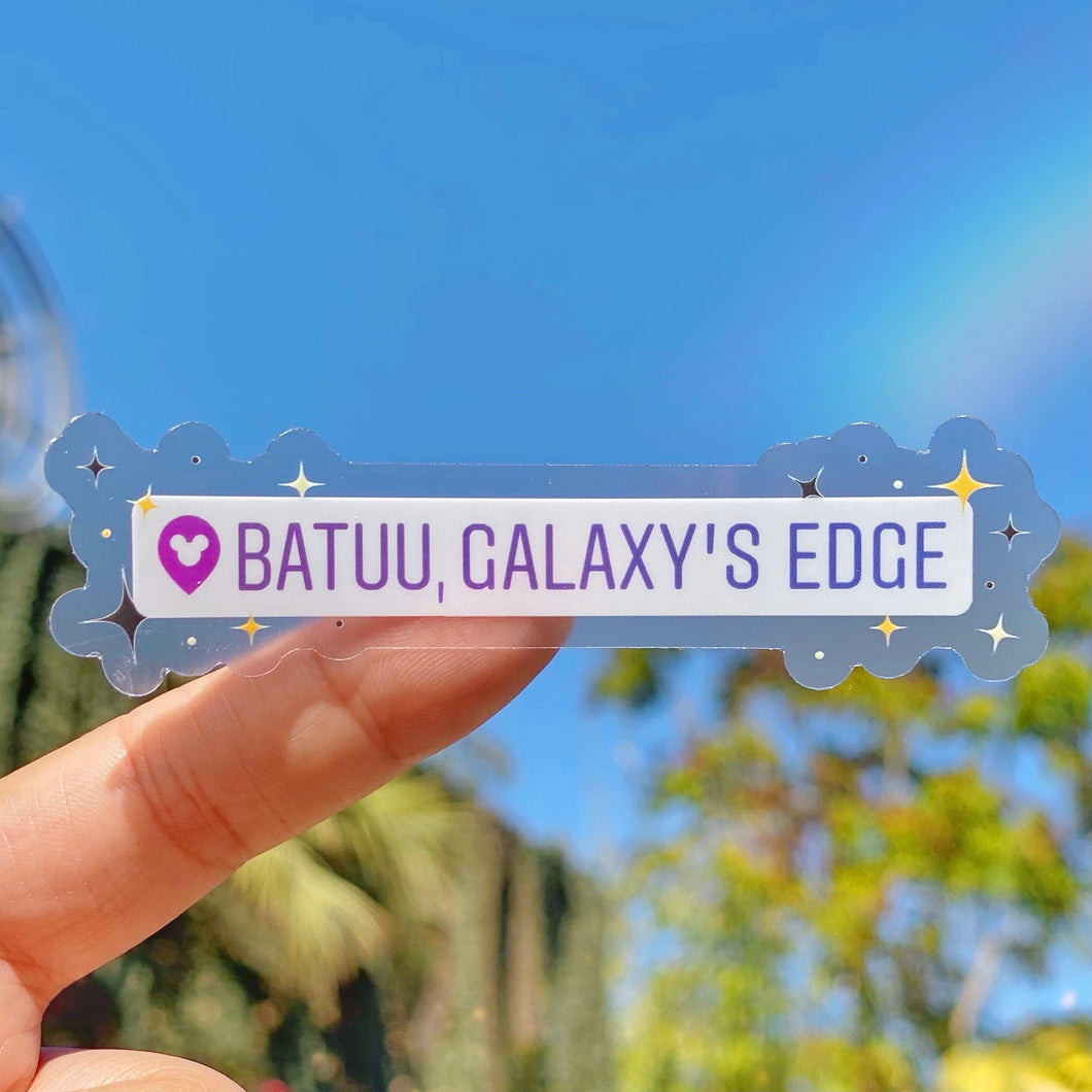 Batuu Galaxy's Edge Destination Drop Pin Transparent Sticker